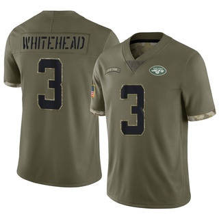 Limited Jordan Whitehead Men's New York Jets 2022 Salute To Service Jersey - Olive