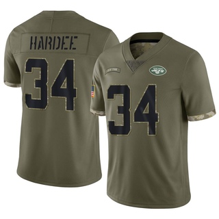 Limited Justin Hardee Men's New York Jets 2022 Salute To Service Jersey - Olive