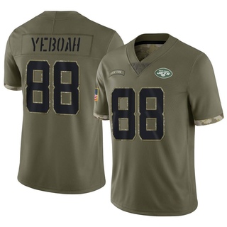 Limited Kenny Yeboah Men's New York Jets 2022 Salute To Service Jersey - Olive