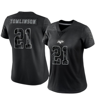 Limited LaDainian Tomlinson Women's New York Jets Reflective Jersey - Black