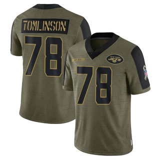 Limited Laken Tomlinson Men's New York Jets 2021 Salute To Service Jersey - Olive