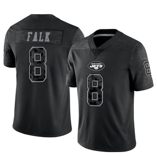 Limited Luke Falk Men's New York Jets Reflective Jersey - Black