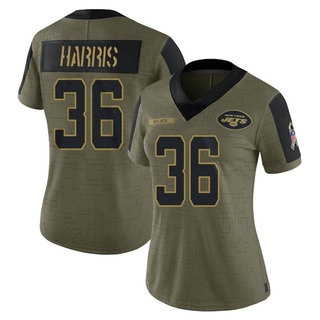 Limited Marcell Harris Women's New York Jets 2021 Salute To Service Jersey - Olive