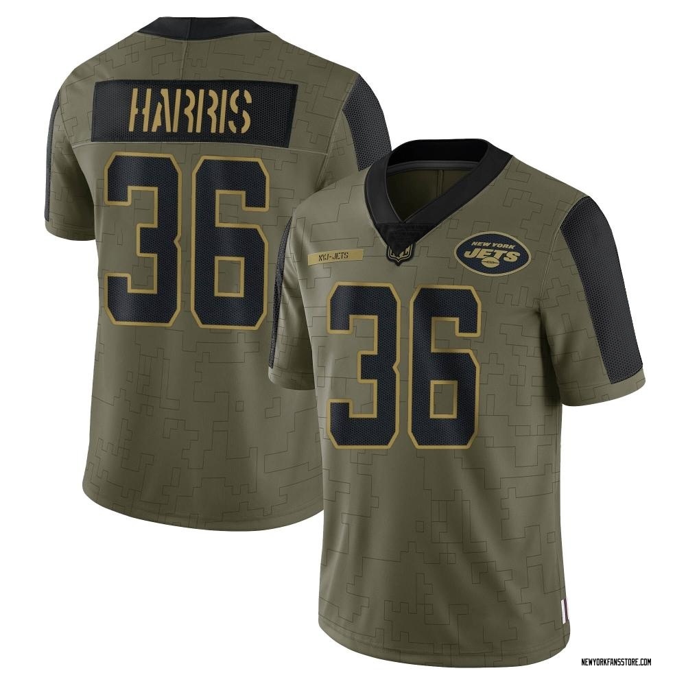 Limited Marcell Harris Youth New York Jets 2021 Salute To Service Jersey - Olive