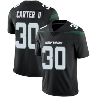 Limited Michael Carter II Youth New York Jets Stealth Vapor Jersey - Black