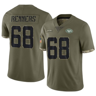 Limited Mike Remmers Men's New York Jets 2022 Salute To Service Jersey - Olive