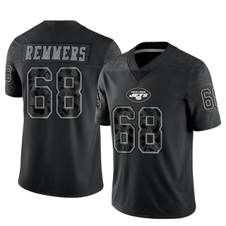 Limited Mike Remmers Men's New York Jets Reflective Jersey - Black
