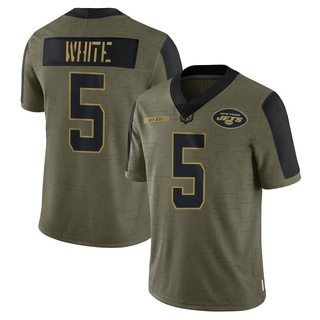 Limited Mike White Youth New York Jets 2021 Salute To Service Jersey - Olive