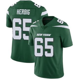 Limited Nate Herbig Men's New York Jets Gotham Vapor Jersey - Green