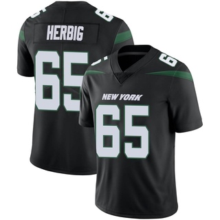 Limited Nate Herbig Men's New York Jets Stealth Vapor Jersey - Black