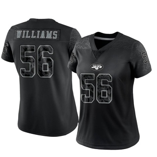 Limited Quincy Williams Women's New York Jets Reflective Jersey - Black