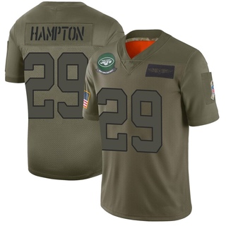 Limited Saquan Hampton Men's New York Jets 2019 Salute to Service Jersey - Camo