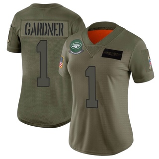 Limited Sauce Gardner Women's New York Jets 2019 Salute to Service Jersey - Camo