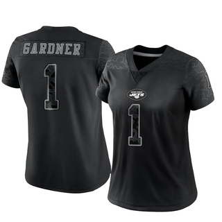 Limited Sauce Gardner Women's New York Jets Reflective Jersey - Black
