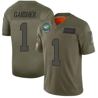 Limited Sauce Gardner Youth New York Jets 2019 Salute to Service Jersey - Camo