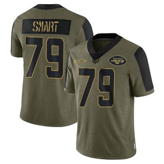 Limited Tanzel Smart Youth New York Jets 2021 Salute To Service Jersey - Olive