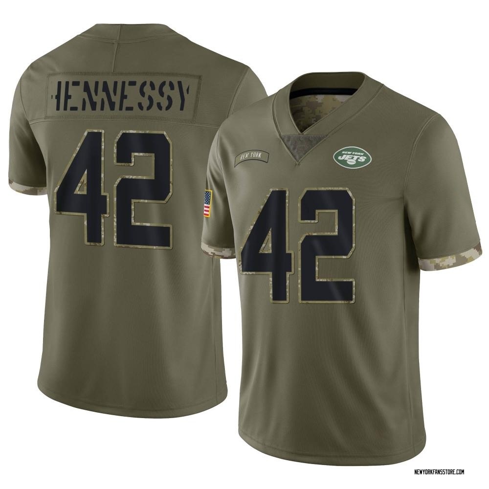 Limited Thomas Hennessy Youth New York Jets 2022 Salute To Service Jersey - Olive