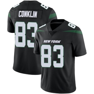 Limited Tyler Conklin Men's New York Jets Stealth Vapor Jersey - Black