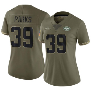 Limited Will Parks Women's New York Jets 2022 Salute To Service Jersey - Olive