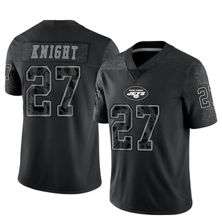 Limited Zonovan Knight Youth New York Jets Reflective Jersey - Black
