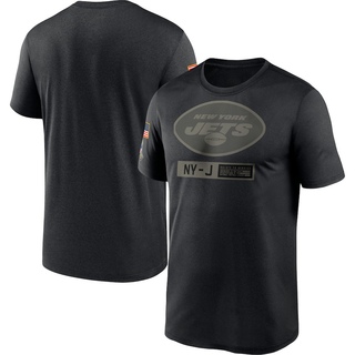 Men's New York Jets 2020 Salute to Service Team Logo Performance T-Shirt - Black