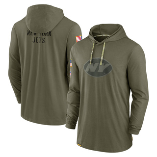 Men's New York Jets 2022 Salute to Service Tonal Pullover Hoodie - Olive