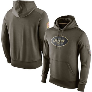 Men's New York Jets Salute To Service KO Performance Hoodie - Olive