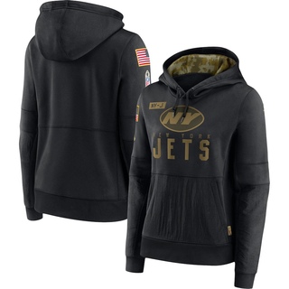 Women's New York Jets 2020 Salute to Service Performance Pullover Hoodie - Black