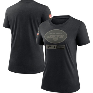 Women's New York Jets 2020 Salute To Service Performance T-Shirt - Black